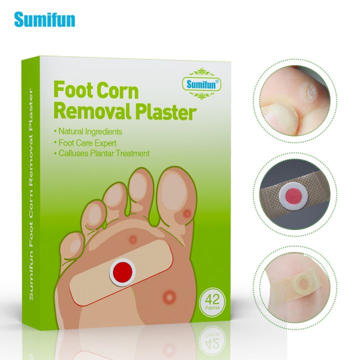 42Pcs/Box Sumifun Foot Corn Removal Patch Warts Thorn Curative Calluses ...