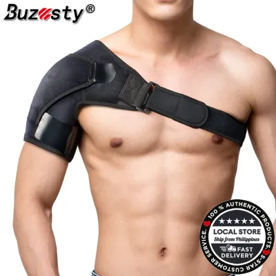 Buzesty Adjustable Left/Right Compression Shoulder Support Bandage Protector Brace Joint Pain Injury Shoulder Strap Guard