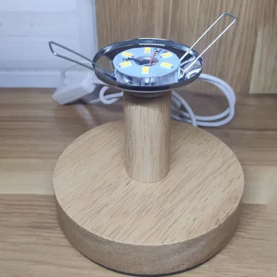 Đèn ngủ để bàn đèn led điều chỉnh độ sáng T10 - TMC Store - Đế gỗ decor phòng sang trọng