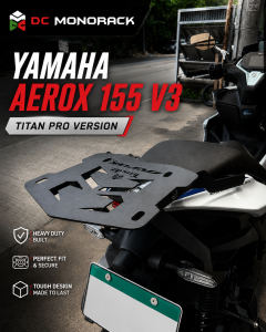 YAMAHA AEROX 155 V3 TOPBOX BRACKET TITAN PRO VERSION HEAVY DUTY LIFETIME WARRANTY DOUBLE POWDER COATED