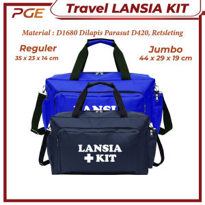 Lansia Kit Jumbo Travel Medical Kit Bag Tas Perlengkapan Medis Emergency Kit P3K SAR First Aid Tas