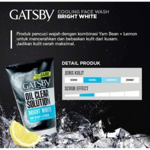 Gatsby Facial Foam Men / Perawatan Wajah Oil Clear Solution Bright White Oil Control Perfect Clean Japan Quality Extra Moisturizing Oil Control Charcoal Deep Clean Pores