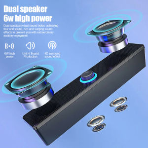 XM New Speaker Bluetooth Mini Speaker Bluetooth 5.0 Super Bass Speaker Aktif Subwoofer Sound bar RGB LED Light Computer TV Phone TF 360° Stereo Surround Wireless Bluetooth Speaker GS8 RGB Rhythm Light