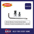 Venus 10Pcs 8-24MM CRV CHROME VANADIUM BOX SOCKET SET + 10" L HANDLE SET TOOL SET spanar set spanner set. 