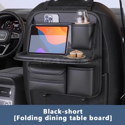 SEAMETAL Car Seat Back Organizer with Foldable Table Auto Back Seat Storage Bag Tray Tablet Holder Tissue Box Car Accessories