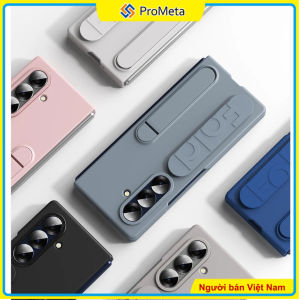 Bảo Vệ Toàn Màn Hình Giá Đỡ Vỏ Có Bản Ốp Lưng Cho Samsung Galaxy Z fold 7 6 5 4 Ốp Điện Thoại Silicon Gập Bảo Vệ Ống Kính