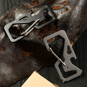 AE Multifunctional EDC Tools Outdoor climbing carabiner bottle opener Screwdriver with scale Stainless steel portable tools