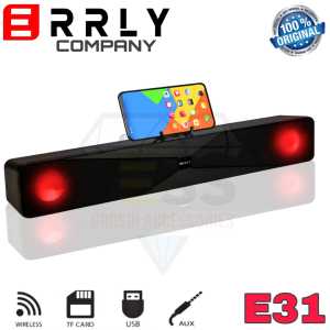 Speaker Bluetooth LED ERRLY SOUNDBAR E31 Portable Wireless Bass Stereo TWS 2 in 1 Enjoy the Music Long Lasting