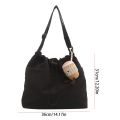 COLOO Korean Style Drawstring Bucket Bag Large Capacity Crossbody Bag Nylon Shoulder Bag Fashionable Tote Bag Women. 