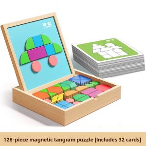 FCTONGMUXING    Magnetic Tangram Puzzle for Cognitive Development for 3-6 Year Olds