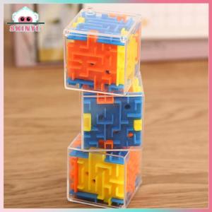 Skinye [Ready Stock] Kawayi Cute 3D Maze Magic Cube Six-sided Transparent Puzzle Speed Cube Rolling Ball Magic Cubes Maze Toys For Children Stress Reliever Toys