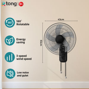 Rtong Wall Fan Electric Fan Remote Control Air Stand Fan Circulation Fan Adjustable Floor Fan 3 Speeds Strong Wind Stand Fan wide coverage power saving and comfortable fan