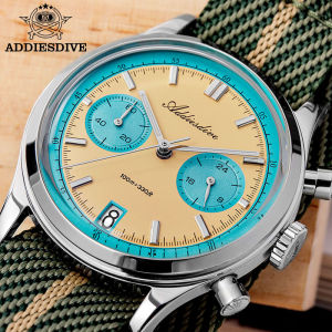 ADDIESDIVE Top Brand Man Watch BGW9 Super Luminous 10Bar Waterproof Bubble Mirror Glass VK64 Chronograph Quartz Steel Wristwatch