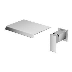 Concealed Bathroom Sink Faucet – Wall-Mounted Waterfall Faucet (Hot & Cold)