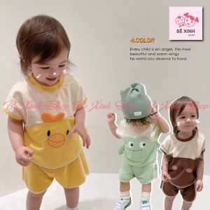 [SIÊU SALE] Bộ Quần Áo Ba Lỗ Sát Nách Thun Lạnh Bé Trai Bé Gái Minky Mom BX78 bộ ba lỗ sát nách bé trai gái minky mom GẤU_VỊT - Bé Xinh Shop