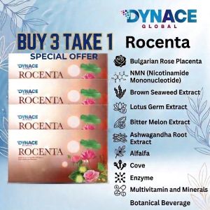 [BUY 3 TAKE 1] Rocenta Stem Cell Dynace Global Boost Libido Health Supplementc - Anti-Aging - Skin Revitalizating 4 box Bundle