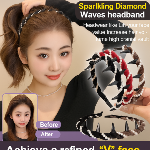 Lazy Women Winter High Cranial Top Hair Accessories Flash Diamonds