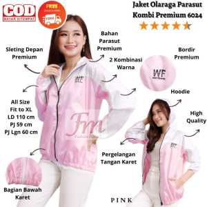Jaket Well Fitness Kombinasi: Jaket Santai & Olahraga Parasut Premium 6024
