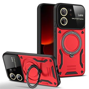Casing For Redmi 13C 13 C Redmi13C Redmi13 C 23100RN82L 2023 Shockproof Phone Case Armor Ring Bracket Stent Push Camera Lens Protection Back Cover
