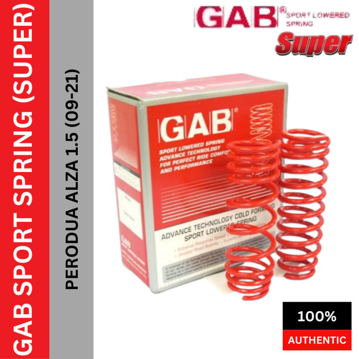 GM-PRD9991 GAB SUPER SPORT LOWERED COIL SPRING PERODUA ALZA 1.5 (09-21) 1SET=4PCS