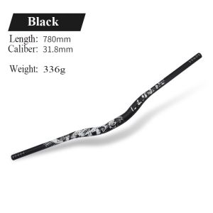 new Aluminum LUNJE Alloy Bike Handlebar Mountain Bicycle Handlebar DH 31.8mm*720mm/ 780mm Handlebar Riser
