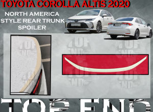 TOYOTA COROLLA ALTIS 2020 NORTH AMERICA STYLE REAR TRUNK SPOILER MATERIAL ABS SKIRT LIP BODYKIT