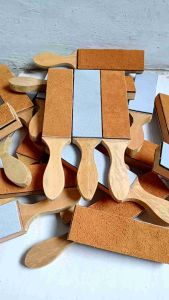 Stroping premium dua sisi kulit sapi dan domba ukuran 15x45x2cm pengasah pisau