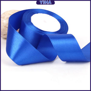 Yiha ริบบิ้น ผ้าซาติน 1ม้วน ริบบิ้นห่อของขวัญ กว้าง 4 cm ความยาว 22 เมตร งานตกแต่ง DIY ทำโบว์ Colorful ribbon