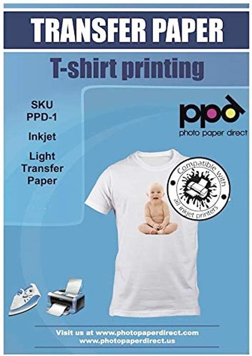 Ppd Inkjet Premium Iron On White And Light Color T Shirt Transfers