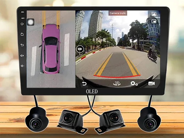 Màn liền camera 360 thế hệ mới OLEDPRO X4S kèm dưỡng dây nguồn zin