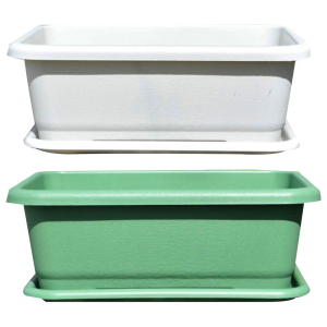 Outdoor Multipurpose Plastic Planter Box Container Pot Enhancing Durability Spacious Space Herbs Cultivation