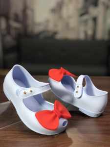 DXLY.PH New Kids Sandals For Girl Fashion Ribbon Design Rubber Slip On