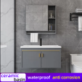 Aluminum Mirror Cabinet Bathroom Cabinet With Mirror Wall Lavatory Sink Complete Set Bathroom Sink Cabinet Wash Basin. 