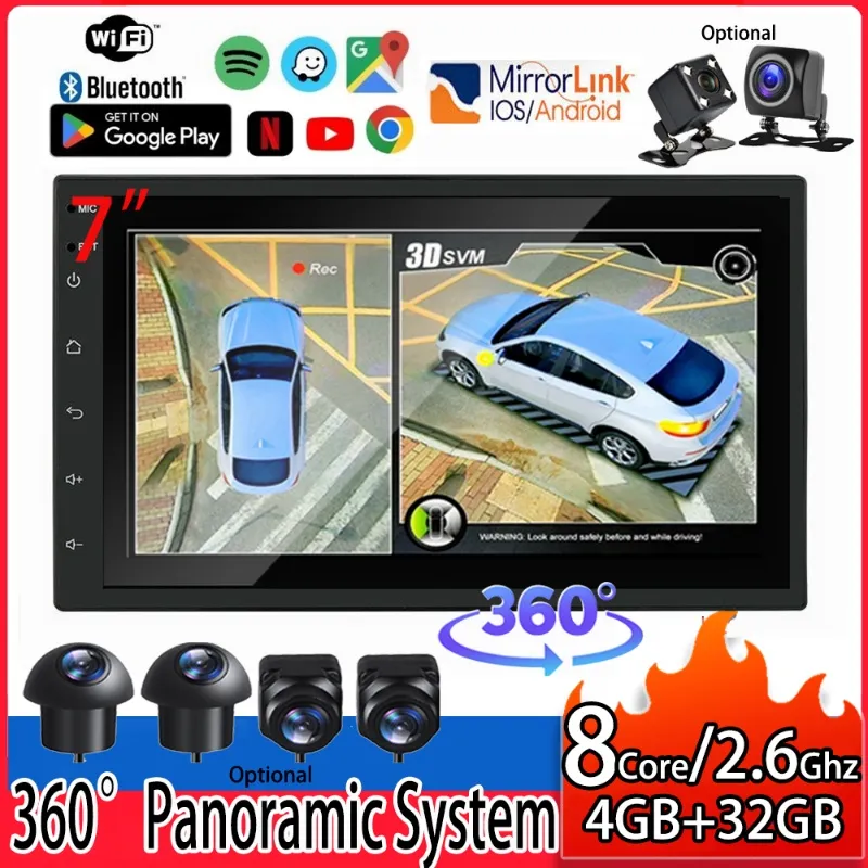 Android 360 Camera Phone 360 Camera Car 4GB+32GB】7 Inch Android
