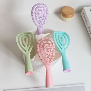 INNEED Khoét rỗng Lược chải tóc Chống tĩnh điện Hình bầu dục Lược gỡ rối tóc Lông bàn chải xoắn ốc Lược massage da đầu Dụng cụ tạo kiểu tóc