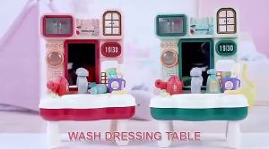 [ATS] Children Play Bathroom Toys with Water Wash Basin Vanity Sink Toys