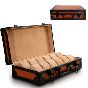 MELANCY  Aluminium framed suitcase Watch  storage box Microfiber Leather 12/18/24 Slot Jewellery Organiser case Display Rack