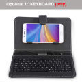 Wired Keyboard and Mouse kit for Phone Tablet Compatible 4-8 inch Android OTG System with PU Cover Universal [ Ready Stock]. 