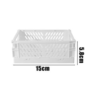 กล่องพลาสติกแบบพับได้กล่องพับได้กล่องใส่เครื่องประดับกล่องของเล่นแบบวางซ้อนได้ที่เก็บเครื่องเขียน