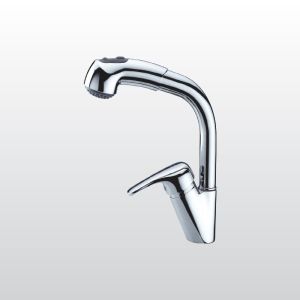 Vòi rửa chén Malloca K140 có dây rút - Hai nguồn nóng/lạnh - Đồng thau mạ Chrome - Hàng Chính Hãng - Bảo Hành 3 Năm