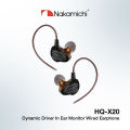 Nakamichi HQ-X20 Dual Dynamic Driver In Ear Monitor Wired Earphone Mic. 