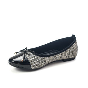 Christian Bale Bela Flatshoes Sepatu Wanita Sepatu Hitam Cewek Balet Women Shoes Motif Kekinian