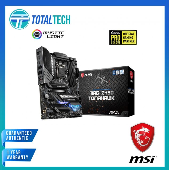 MSi MAG Z490 TOMAHAWK (LGA 1200) ATX Gaming Motherboard with Core