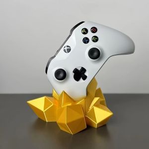 xpkQ 3D Printed Crystal Game Controller Stand Holder Compatible with Xbox PS4 PS5 Gaming Desk Decor Ornament & Gift 3H4K8