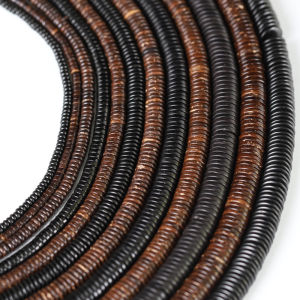 Natural Black Coconut Shell Spacer Beads for Mala Prayer Bracelet DIY Craft