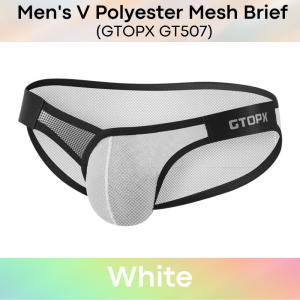 Mens Brief: V Front Mesh Brief (GT507)