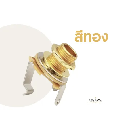 McQueen รูแจ็คกีต้าร์ไฟฟ้า เบส รูเสียบแจ็ค เอ้าต์พุตโมโน Mono Output Jack Guitar 1/4 inch 3 สี