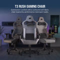 CORSAIR T3 RUSH Fabric Gaming Chair (2023) - (Charcoal) - เก้าอี้เกมมิ่ง ( ของแท้ศูนย์ Ascenti ). 