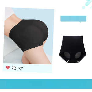 💕Ice Silk Ultra-Thin💕Jelly Seamless Tummy-Control Pants Safety Pants Hip-Lifting Tummy-Control Hip-Control Mid-Waist Barbie Pants Underwear果冻收腹裤