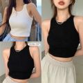 Áo ba lỗ nữ, áo croptop sát nách nữ kiểu ôm body tank top vải cotton co giãn tốt, mặc đi chơi, đi biển về 2 màu trắng đen- áo croptop ba lỗ ôm body sexy tôn dáng phong cách ulzzang hàn quốc, LEVERMART. 